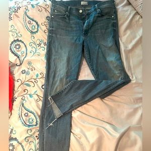Mother raw edge skinny jeans